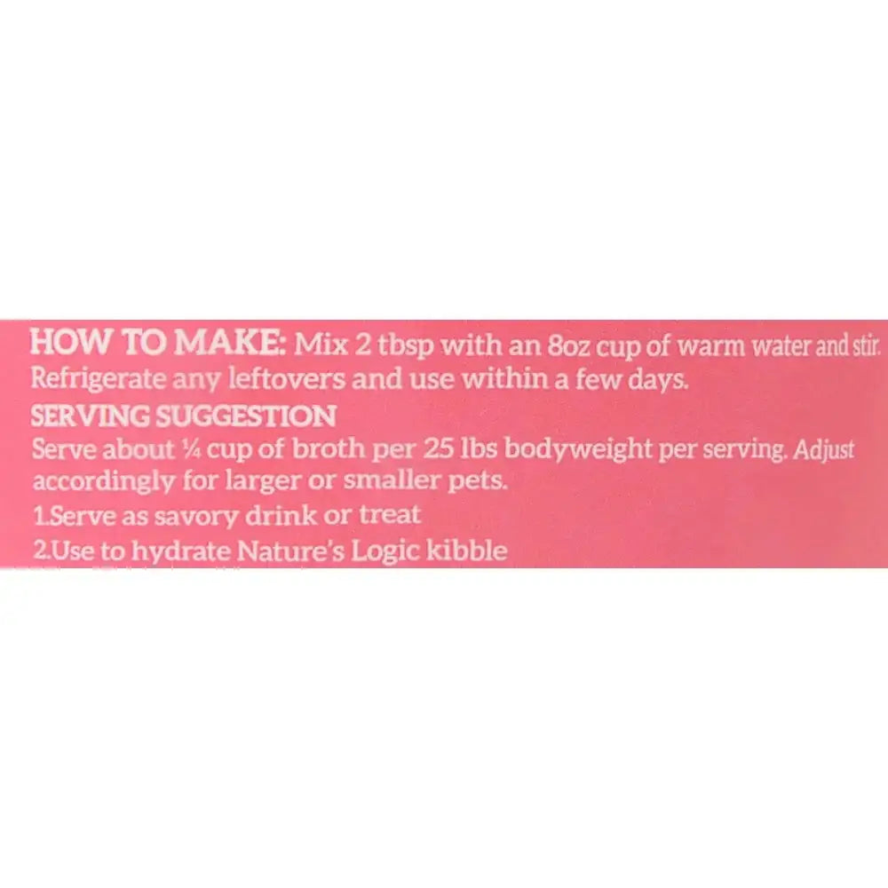 Nature's Logic Dehydrated Pork Bone Broth Dog & Cat Food Topper 6 oz Nature's Logic