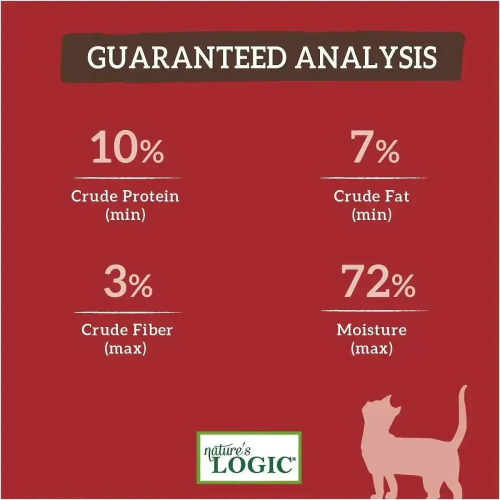 Nature's Logic Feline Beef Feast Grain - Free Canned Cat Food 5.5 oz Case of 24 - Talis Us