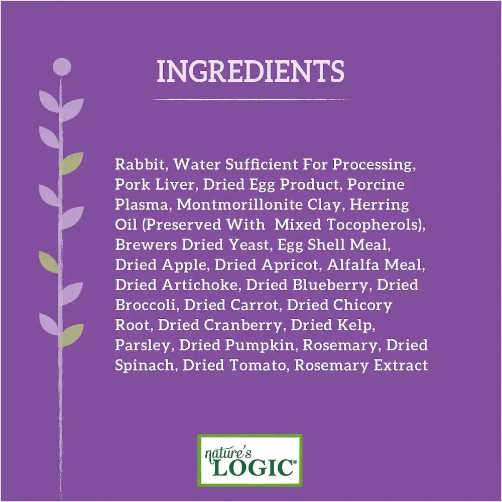 Nature's Logic Feline Rabbit Feast Grain-Free Canned Cat Food 5.5 oz Case of 24 Nature's Logic