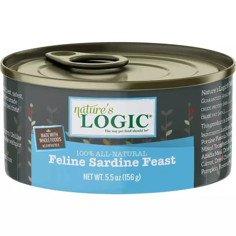 Nature's Logic Feline Sardine Feast Grain - Free Canned Cat Food 5.5 oz Case of 24 - Talis Us