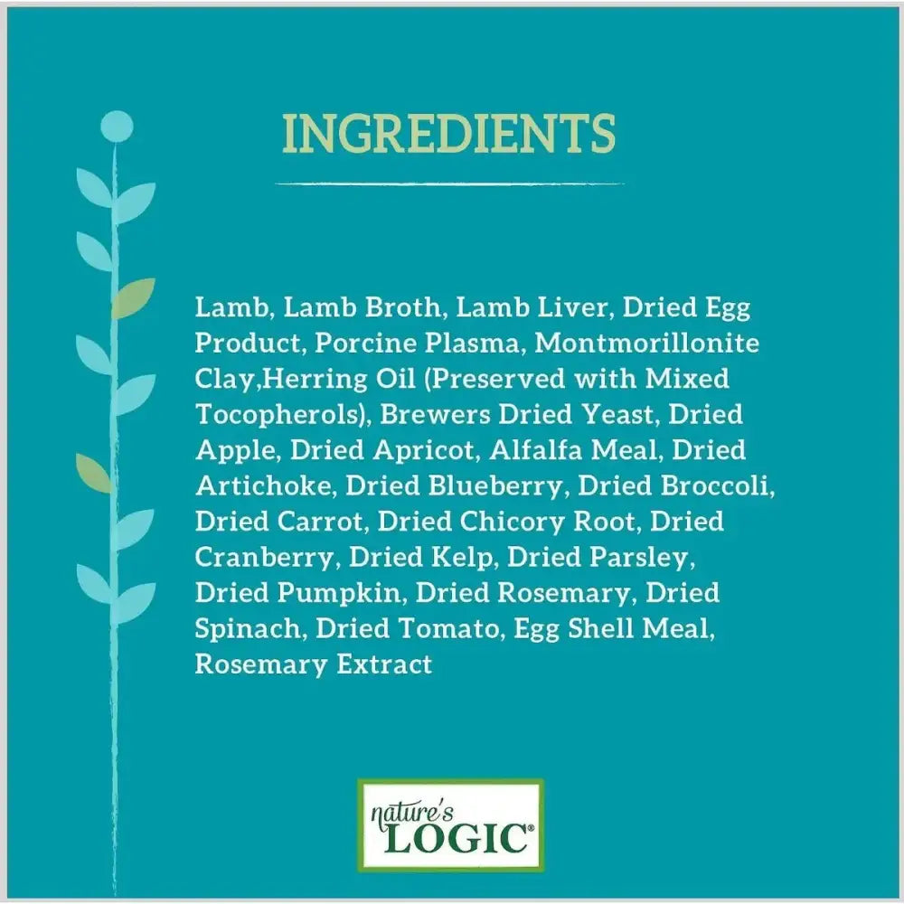 Nature's Logic Lamb Feast Grain-Free Canned Dog Food 13.2 oz case of 12 Nature's Logic