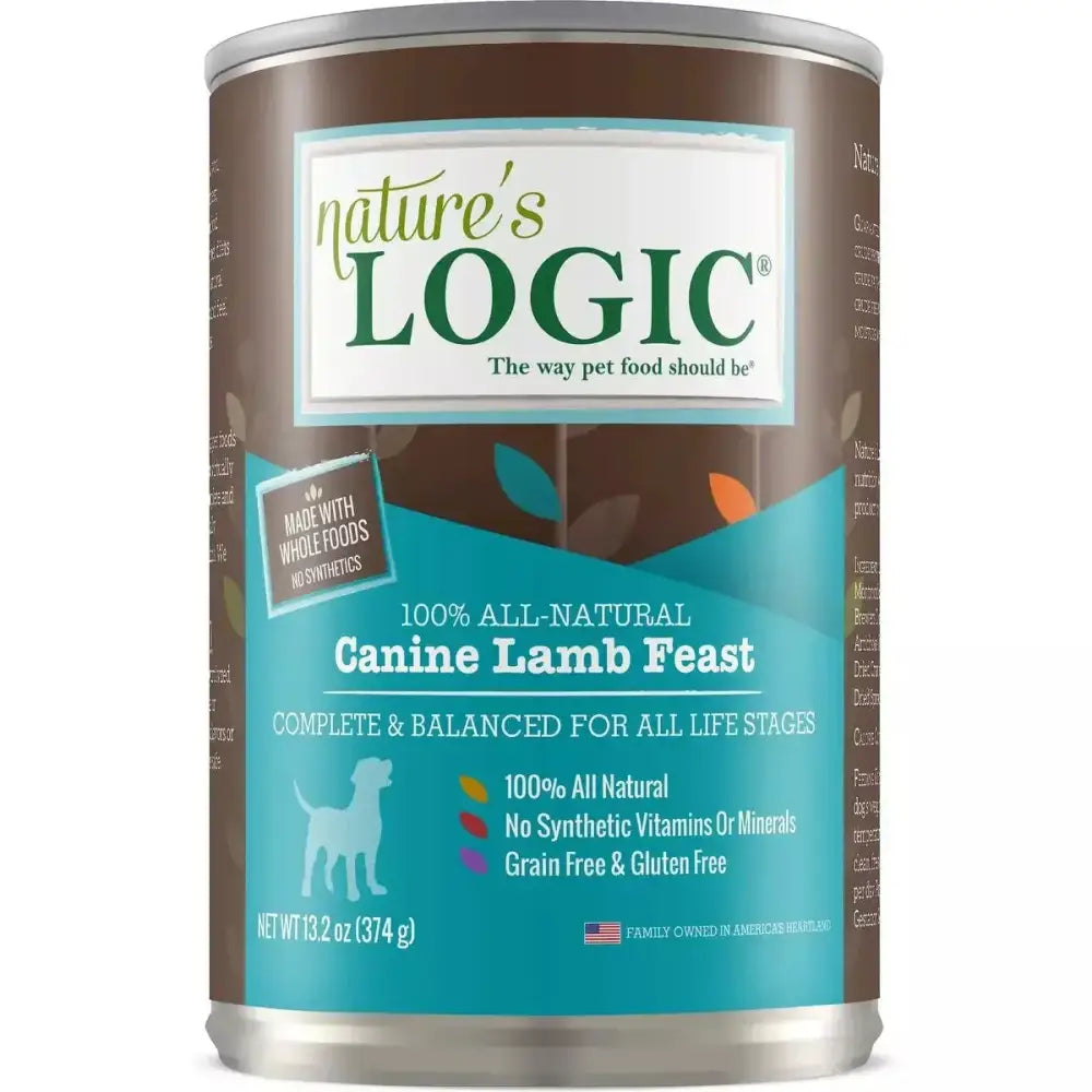 Nature's Logic Lamb Feast Grain-Free Canned Dog Food 13.2 oz case of 12 Nature's Logic