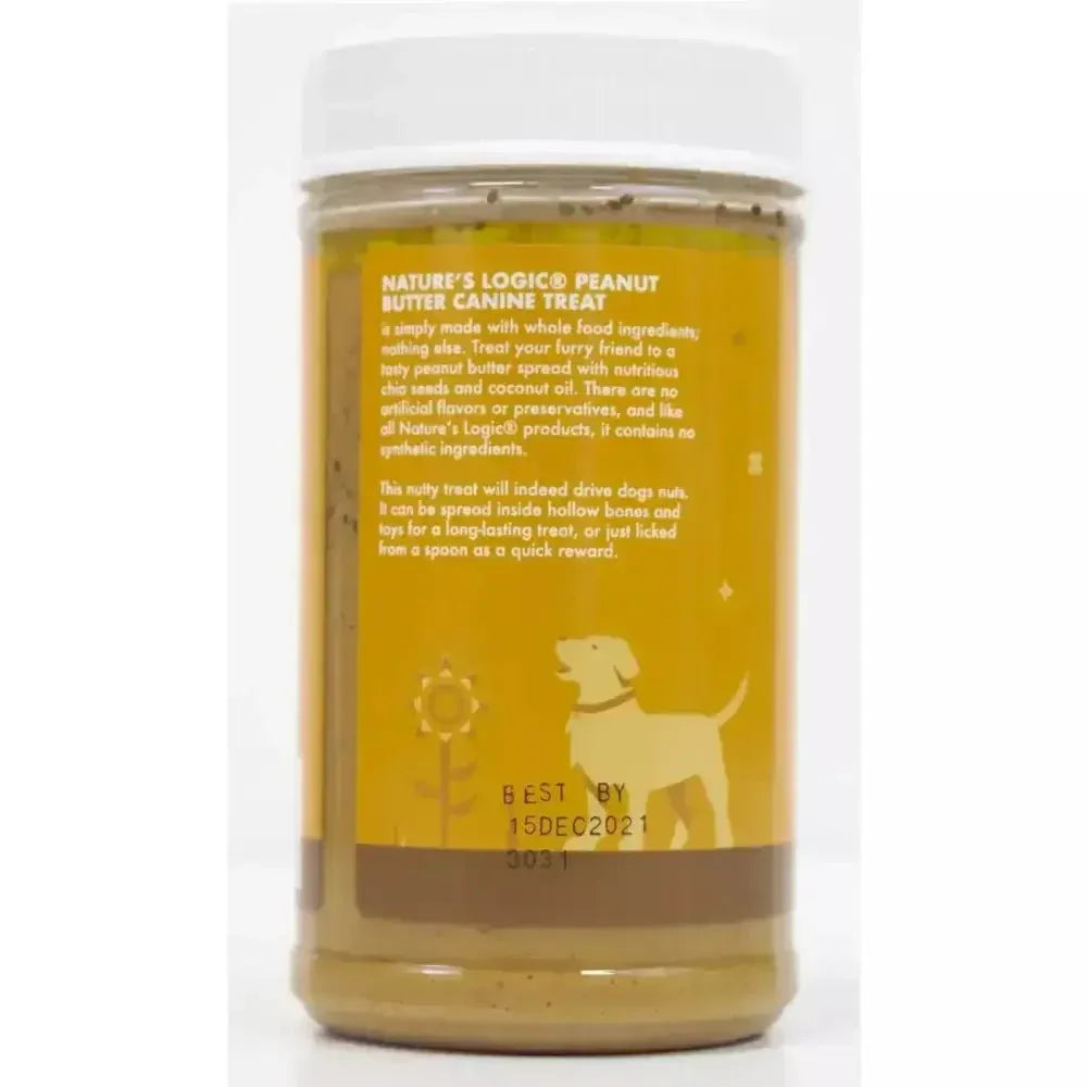 Nature’s Logic Peanut Butter Canine Dog Treat 12 oz. Jar - Talis Us