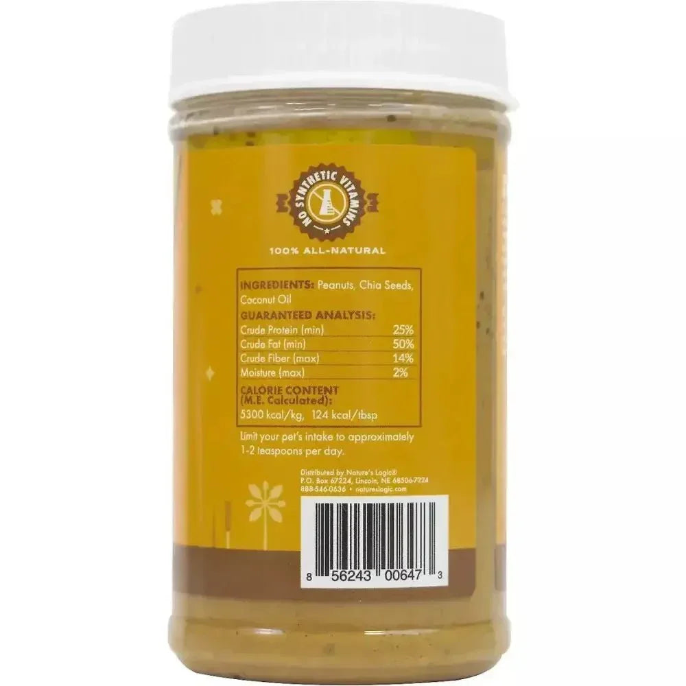 Nature’s Logic Peanut Butter Canine Dog Treat 12 oz. Jar - Talis Us