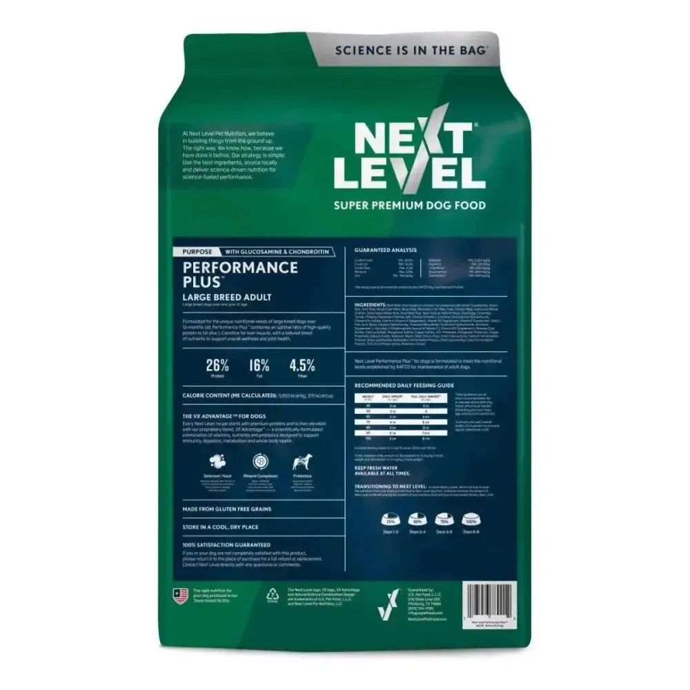 Next Level Performance Plus Large Breed Adult Dry Dog Food 40 lb - Talis Us