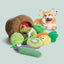 Nocciola 15 - Pack Squeaky Fruit & Veggie Dog Toys with Basket - Talis Us