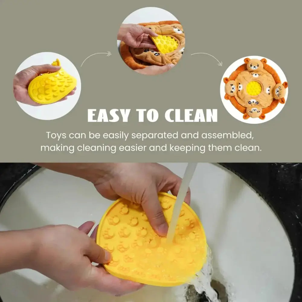 Nocciola 6 - in - 1 Bear Squeaky Dog Toys for Training & Anxiety Relief - Talis Us