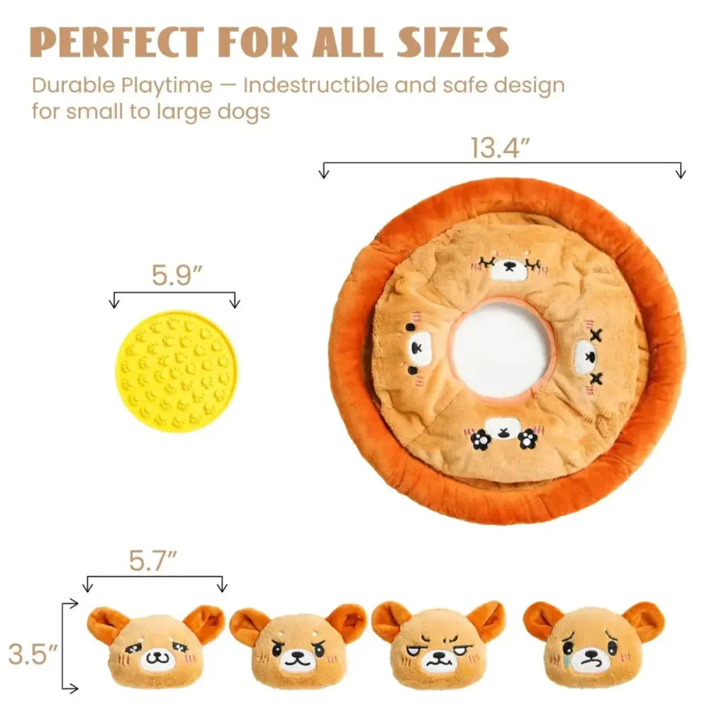 Nocciola 6 - in - 1 Bear Squeaky Dog Toys for Training & Anxiety Relief - Talis Us