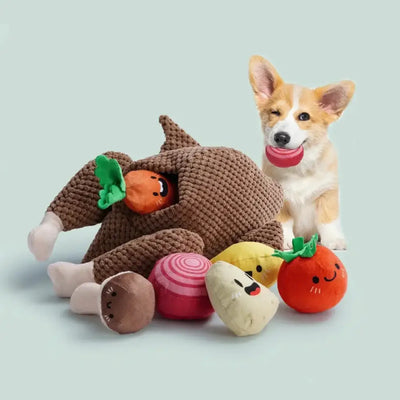 Nocciola Colorful Turkey - Themed Dog Toys - Perfect for Puppies and Small Breeds - Talis Us