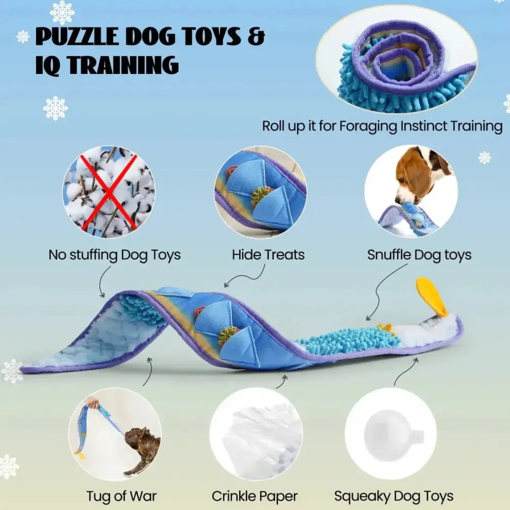 Nocciola Interactive No - Stuffing Eel Toy – Tug, Snuffle, and Squeak - Talis Us