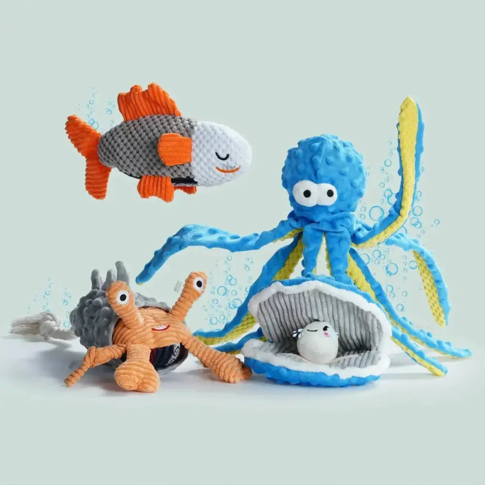 Nocciola Ocean - Themed Crinkle & Squeaky Dog Toy Set - Talis Us