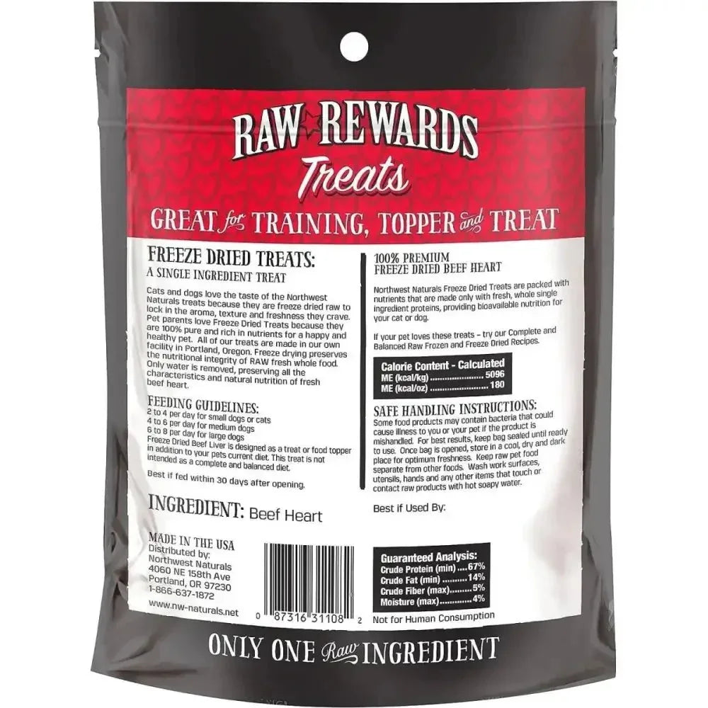 Northwest Naturals Beef Heart Freeze - Dried Treats for Dogs and Cats - Talis Us