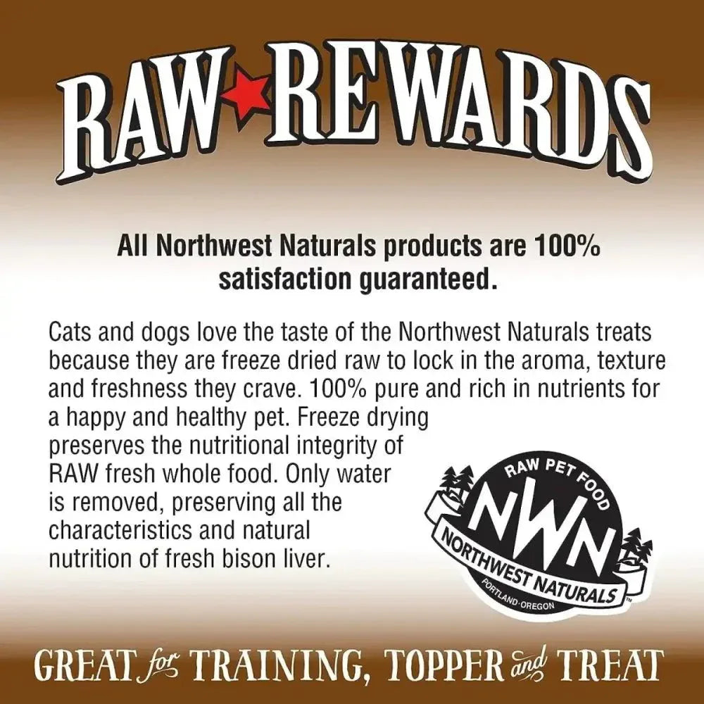 Northwest Naturals Bison Liver Freeze - Dried Treats for Dogs and Cats 3oz - Talis Us