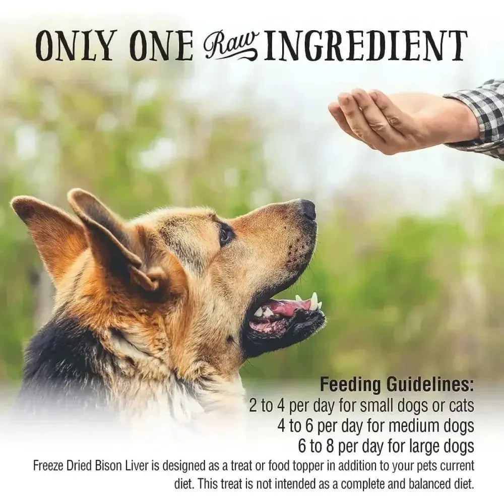 Northwest Naturals Bison Liver Freeze - Dried Treats for Dogs and Cats 3oz - Talis Us