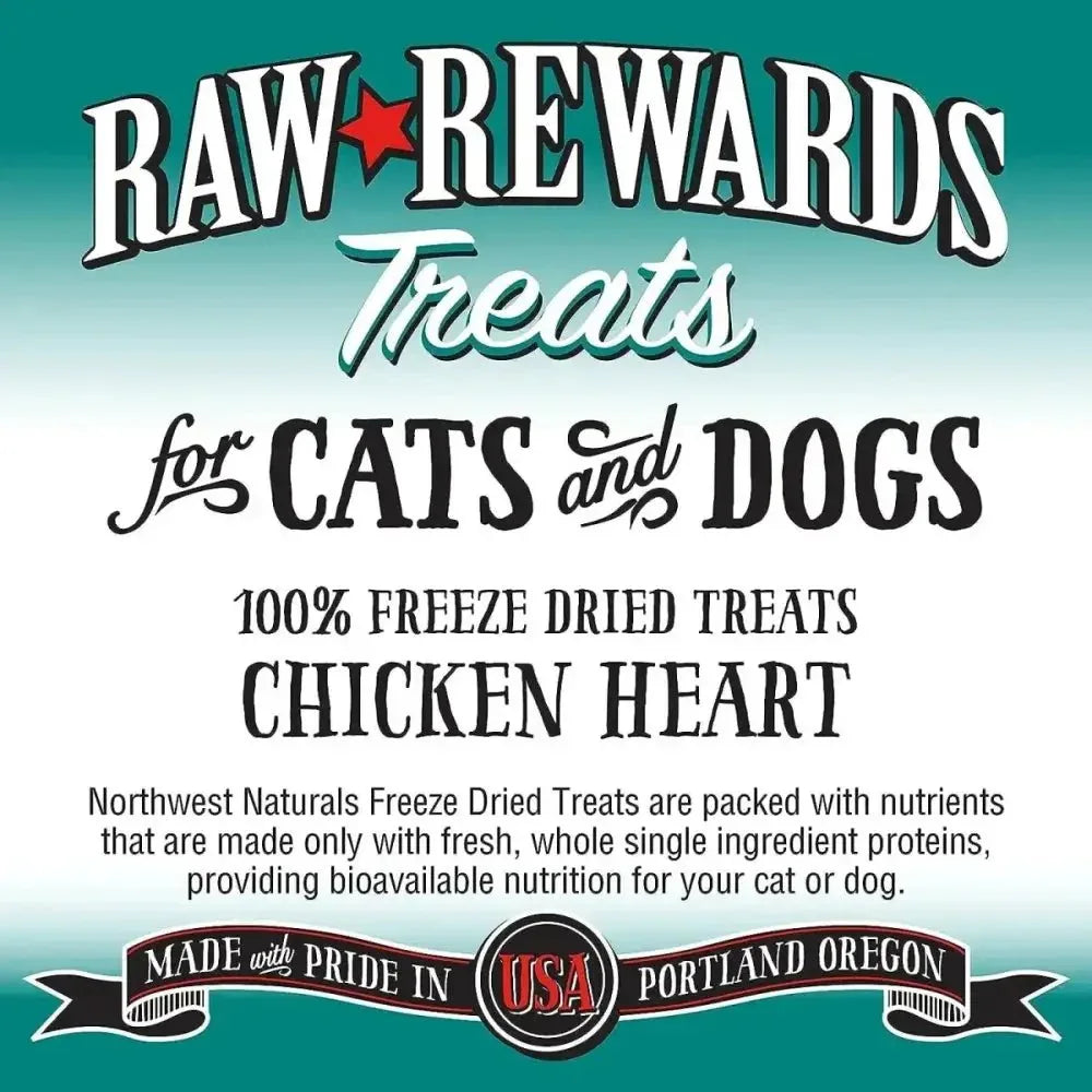 Northwest Naturals Chicken Heart Freeze - Dried Treats for Dogs and Cats - Talis Us
