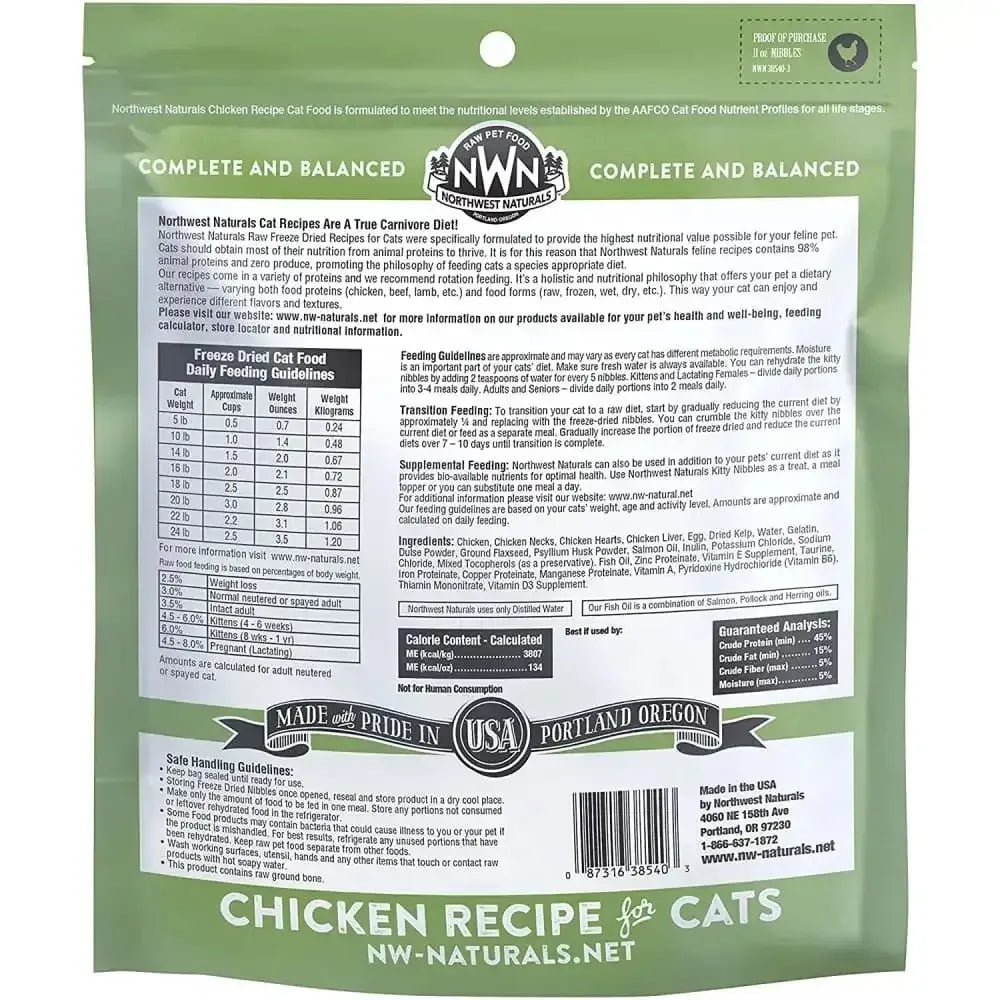 Northwest Naturals Freeze Dried Cat Nibbles Chicken Cat Food - Talis Us