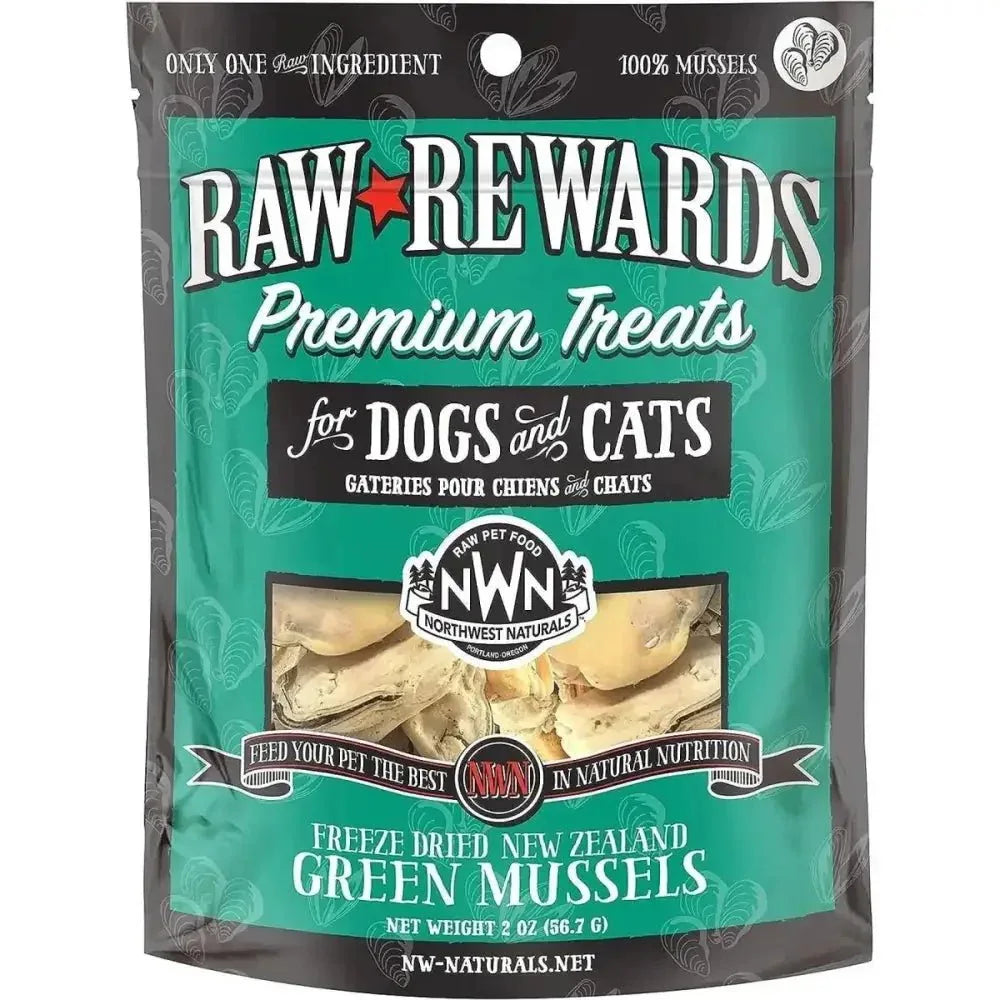 Northwest Naturals Green - Lipped Mussels Freeze - Dried Treats for Dogs and Cats 2oz - Talis Us