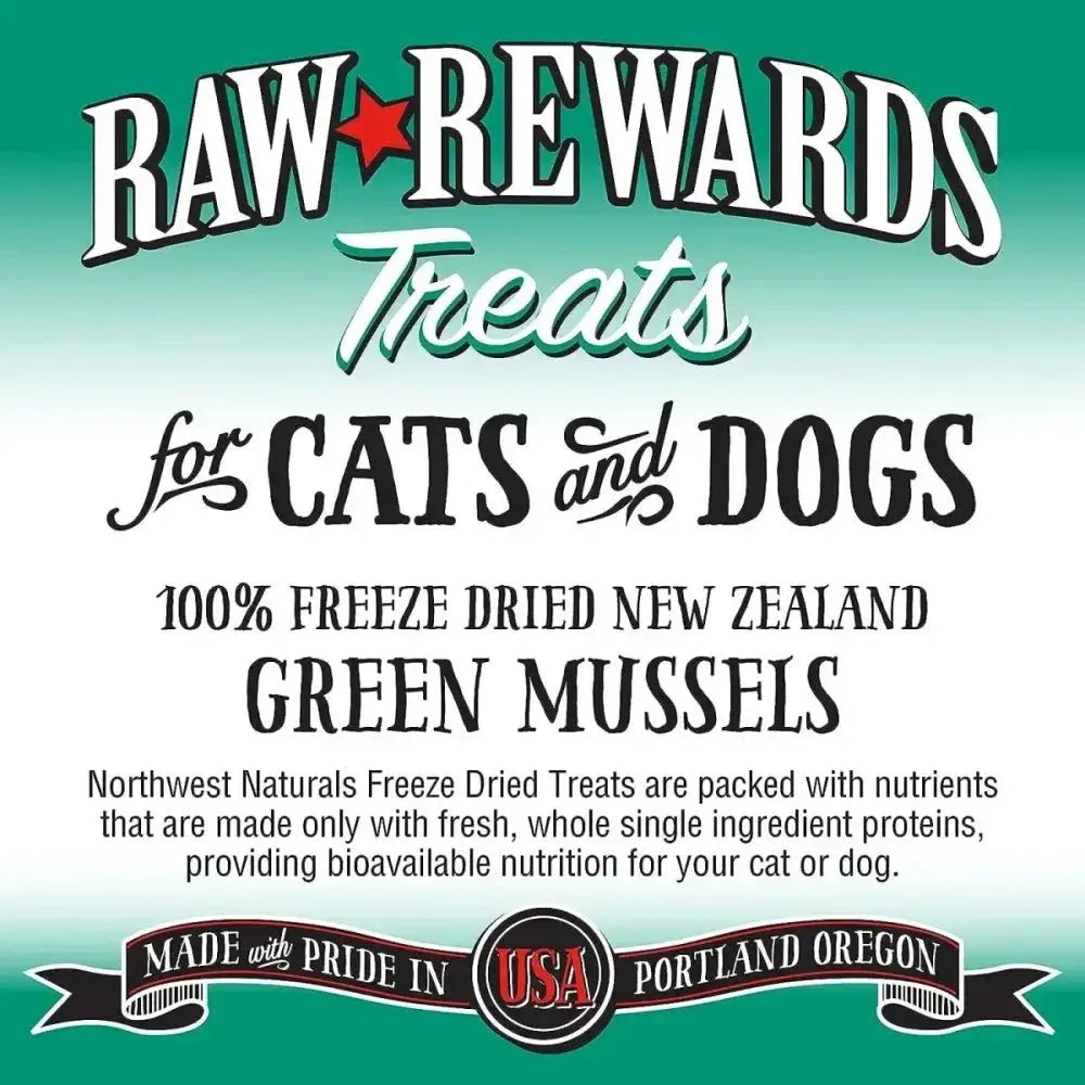 Northwest Naturals Green - Lipped Mussels Freeze - Dried Treats for Dogs and Cats 2oz - Talis Us