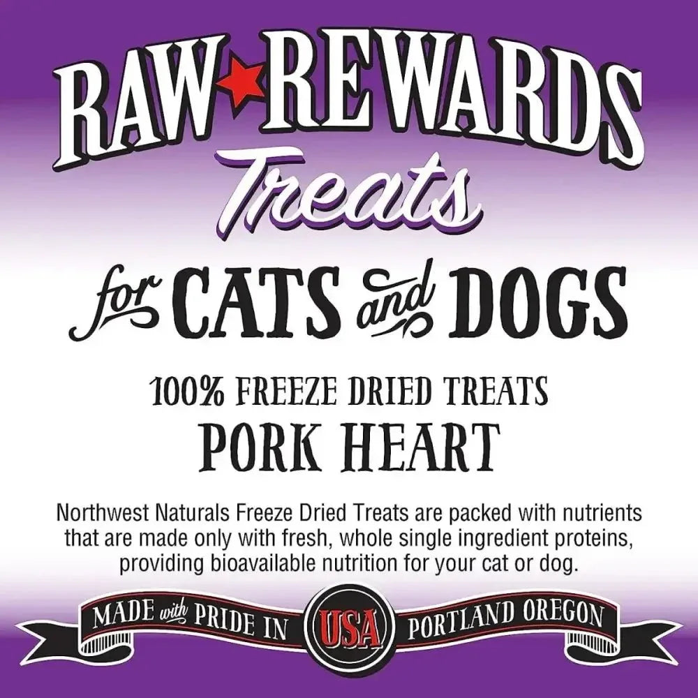 Northwest Naturals Pork Heart Freeze - Dried Treats for Dogs and Cats - Talis Us
