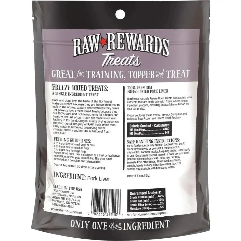 Northwest Naturals Pork Liver Freeze - Dried Treats for Dogs and Cats - Talis Us