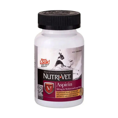 Nutri - Vet K9 Aspirin Liver Chewables Medium/Large Dog 75 ct - Talis Us
