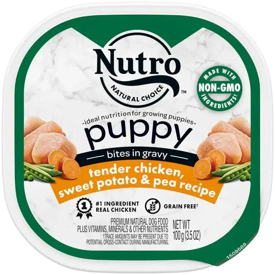Nutro Products Grain Free Bites in Gravy Puppy Wet Dog Food Tender Chicken, Sweet Potato & Pea - Talis Us