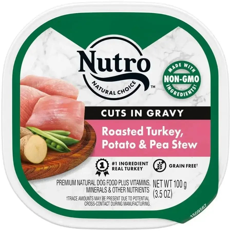 Nutro Products Grain Free Cuts in Gravy Adult Wet Dog Food Roasted Turkey, Potato & Pea Stew - Talis Us