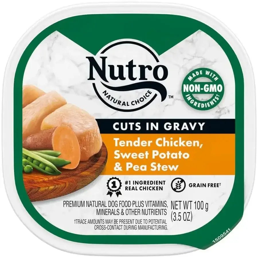 Nutro Products Grain Free Cuts in Gravy Adult Wet Dog Food Tender Chicken, Sweet Potato & Pea Stew - Talis Us