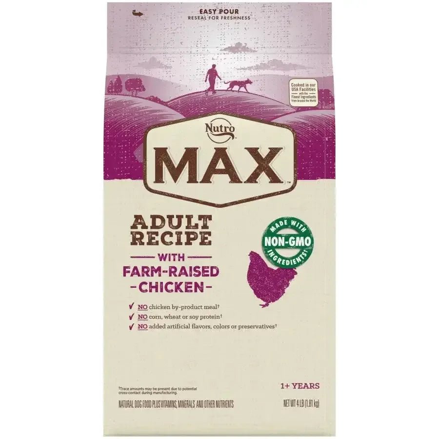 Nutro Products Max Adult Dry Dog Food Farm - Raised Chicken, 4 lb - Talis Us