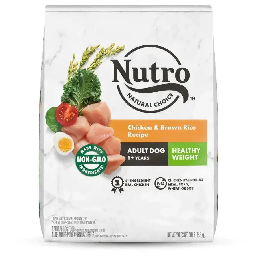 Nutro Products Natural Choice Healthy Weight Adult Dry Dog Food Chicken & Brown Rice, 30 lb - Talis Us