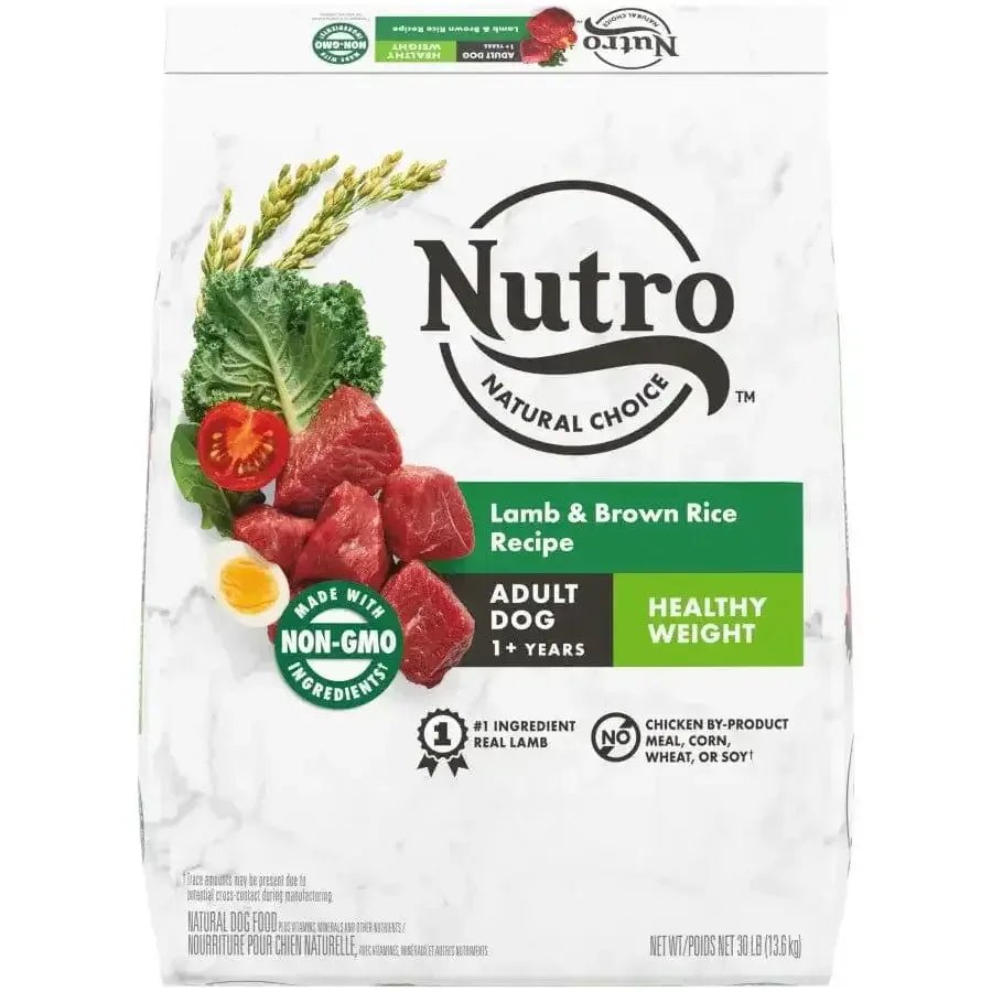 Nutro Products Natural Choice Healthy Weight Adult Dry Dog Food Lamb & Brown Rice, 30 lb - Talis Us