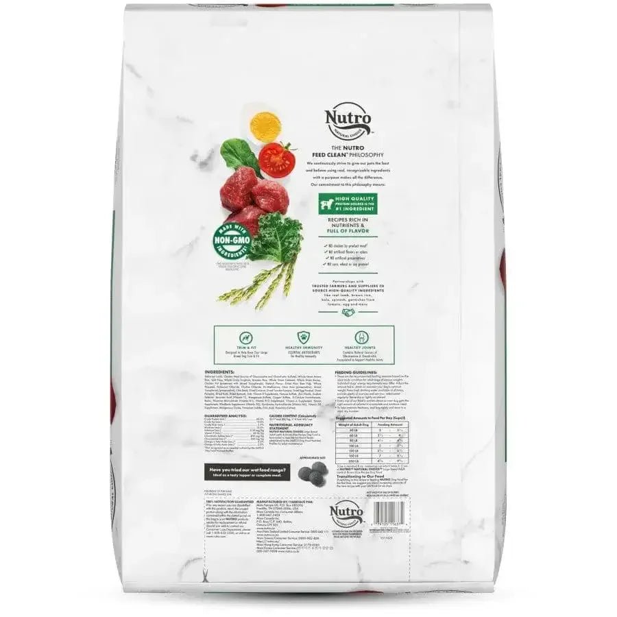 Nutro Products Natural Choice Large Breed Adult Dry Dog Food Lamb & Brown Rice, 30 lb - Talis Us