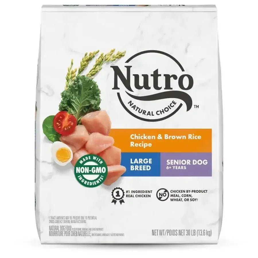 Nutro Products Natural Choice Large Breed Senior Dry Dog Food Chicken & Brown Rice, 30 lb - Talis Us
