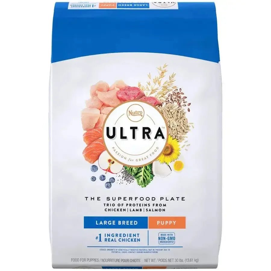 Nutro Products Ultra High Protein Large Breed Puppy Dry Dog Food Chicken, Lamb, and Salmon, 30 lb - Talis Us