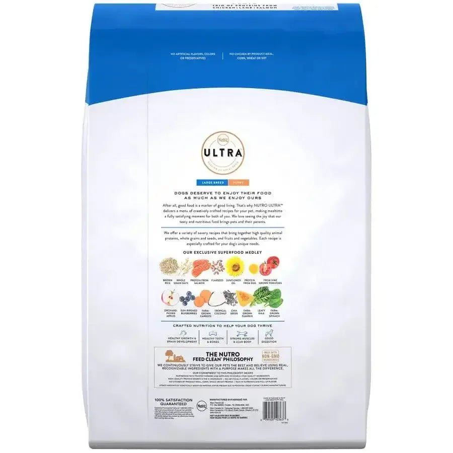 Nutro Products Ultra High Protein Large Breed Puppy Dry Dog Food Chicken, Lamb, and Salmon, 30 lb - Talis Us