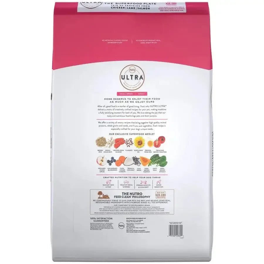 Nutro Products Ultra High Protein Small Breed Adult Dry Dog Food Chicken, Lamb, and Salmon - Talis Us