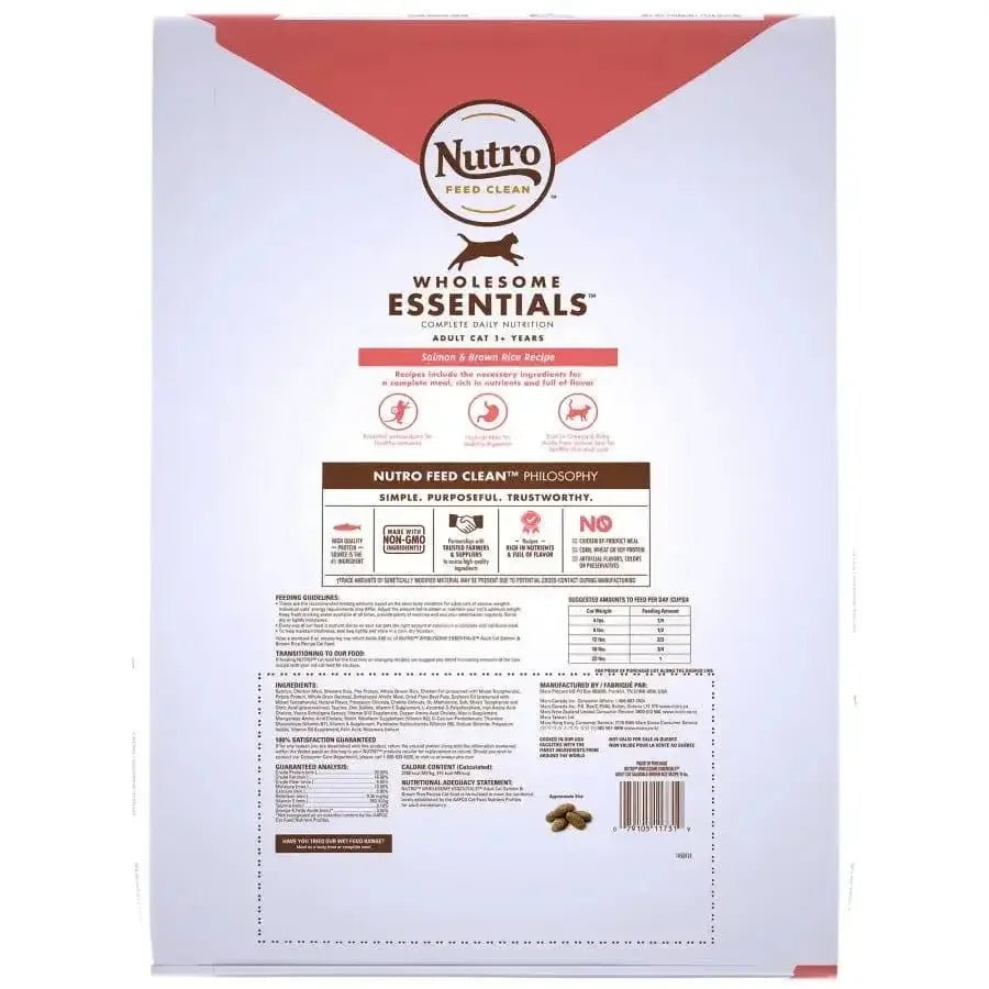 Nutro Products Wholesome Essentials Adult Dry Cat Food Salmon & Brown Rice - Talis Us