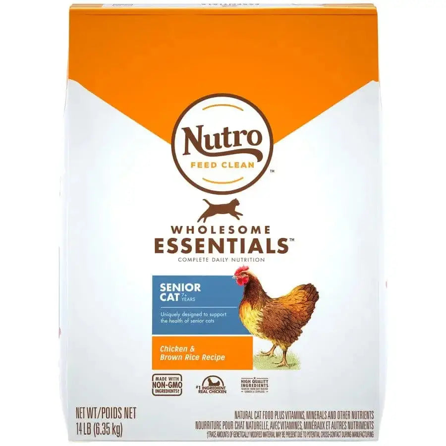 Nutro Products Wholesome Essentials Healthy Weight Indoor Senior Dry Cat Food Chicken & Brown Rice Nutro