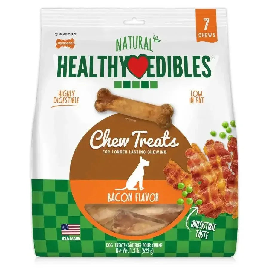 Nylabone Healthy Edibles All - Natural Long Lasting Bacon Flavor Chew Treats - Talis Us