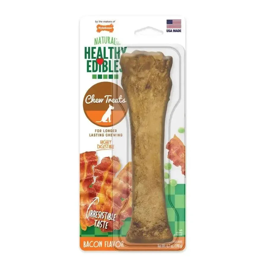Nylabone Healthy Edibles All - Natural Long Lasting Bacon Flavor Chew Treats - Talis Us