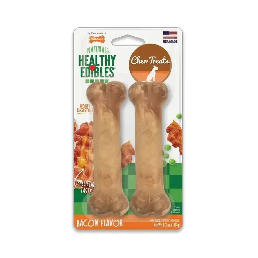 Nylabone Healthy Edibles All - Natural Long Lasting Bacon Flavor Chew Treats - Talis Us