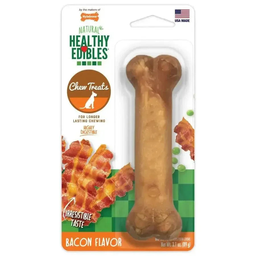 Nylabone Healthy Edibles All - Natural Long Lasting Bacon Flavor Chew Treats - Talis Us