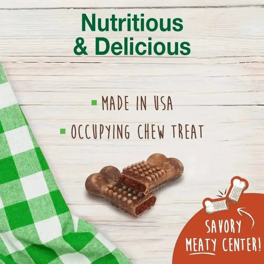 Nylabone Healthy Edibles Meaty Center Natural Dog Treats 12 ct - Talis Us