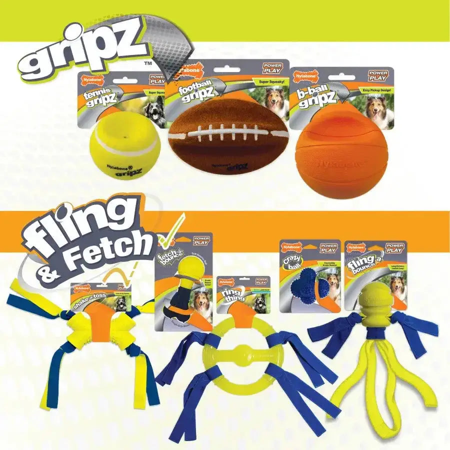 Nylabone Power Play Dog Football Gripz Nylabone
