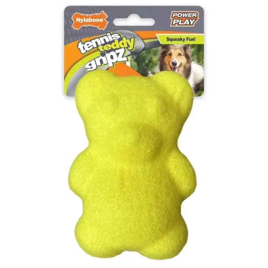 Nylabone Power Play Tennis Teddy Gripz Bear Dog Toy Teddy - Talis Us