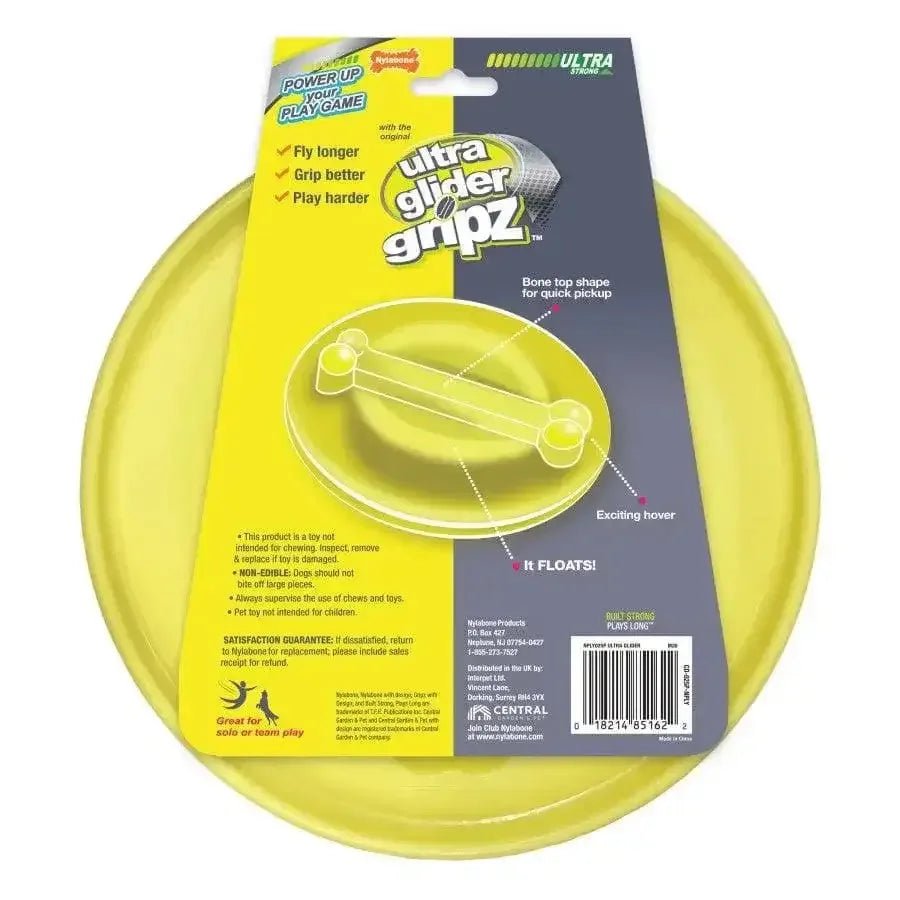 Nylabone Power Play Ultra Glider Gripz Dog Flying Disc Ultra Glider - Talis Us