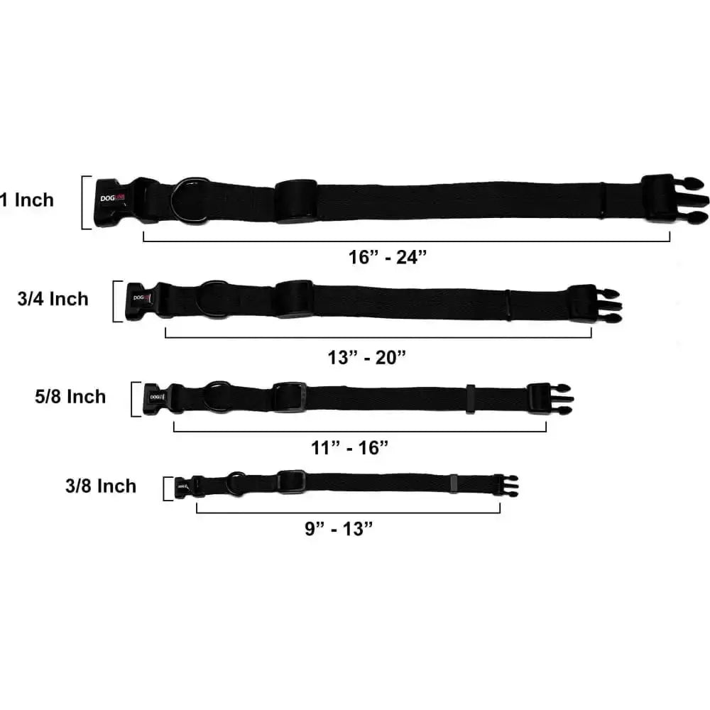 Nylon Flat Dog Collar Adjustable Pet Collars for Puppy Small Medium Large Dogs Dogline