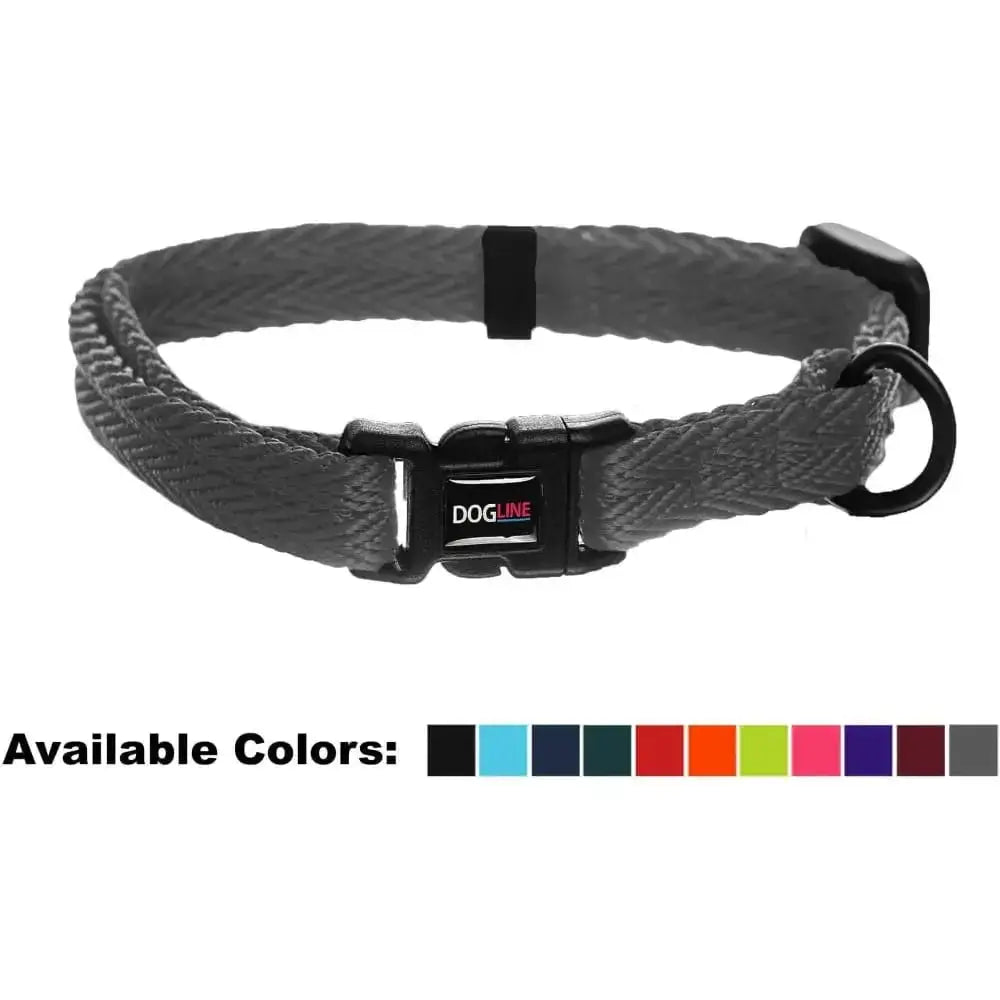 Nylon Flat Dog Collar Adjustable Pet Collars for Puppy Small Medium Large Dogs Dogline