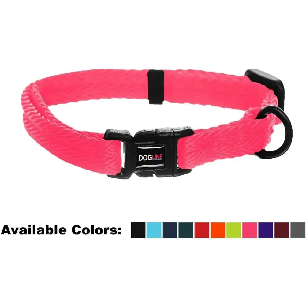 Nylon Flat Dog Collar Adjustable Pet Collars for Puppy Small Medium Large Dogs Dogline
