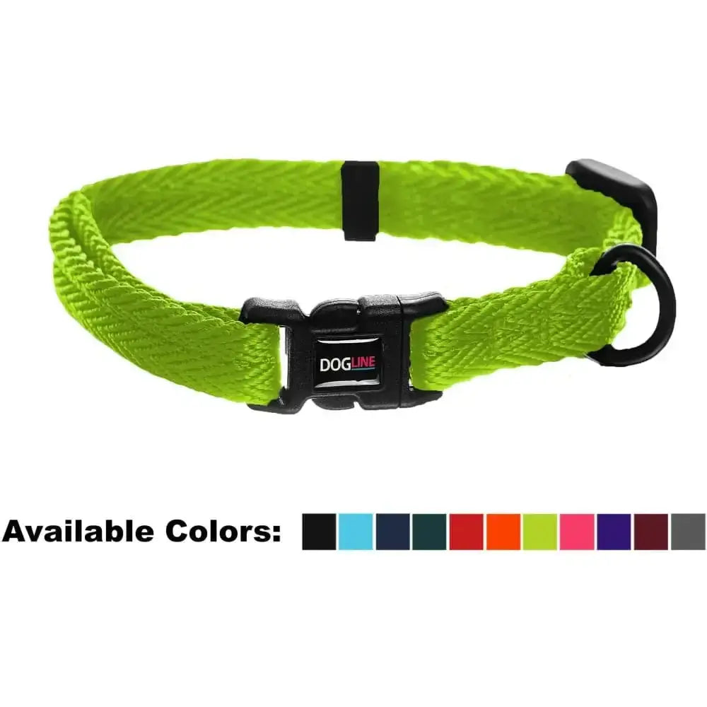 Nylon Flat Dog Collar Adjustable Pet Collars for Puppy Small Medium Large Dogs Dogline